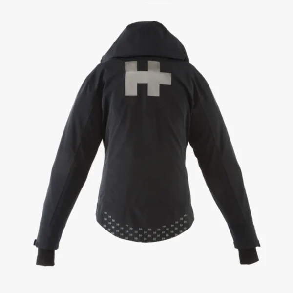 E-Bike Sicherheitsjacke POLLUX, unisex hinten Komfortable H+ Sicherheitsjacke mit Poster an Rücken, Schulter und Ellbogen. Passender Begleiter für den E-Bike Alltag.