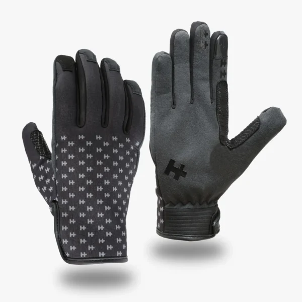 H+ E-Bike Handschuhe aus warm haltendem Softshell für den Winter.