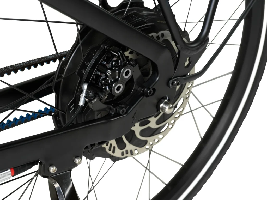 AureusDrive PowerDrive E-Bike Modell in Schwarz mit Hinterrad Nabenmotor von AureusDrive.