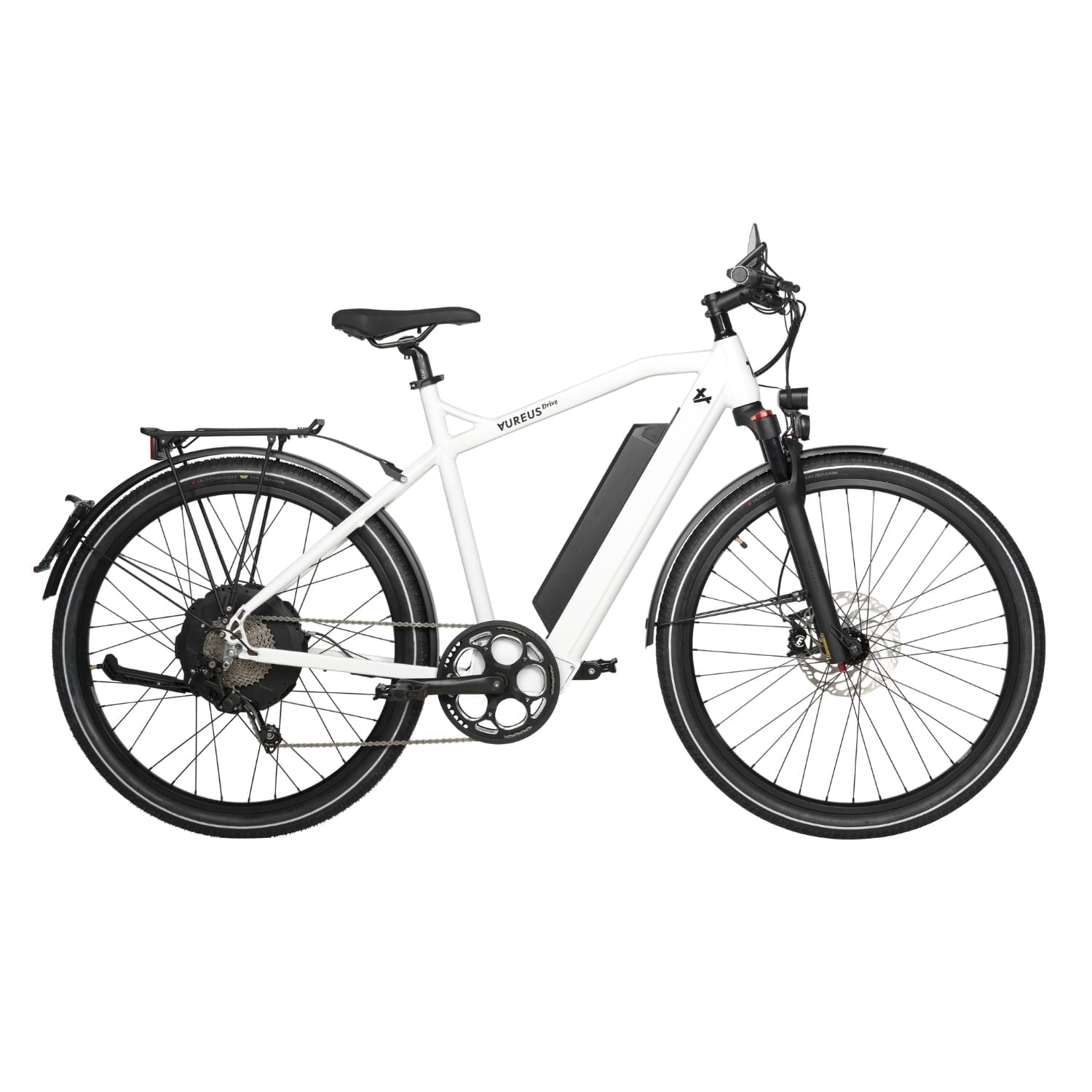 AureusDrive Power45 E-Bike mit hohem Einstieg in Weiss.