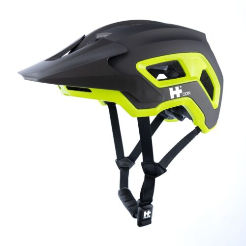 Odin bike helmet, matt gray-fluorescent yellow