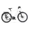 AureusDrive DailyDrive E-Bike Weiss mit hohem Einstieg und Riemenantrieb.