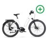 AureusDrive DailyDrive Plus E-Bike Weiss mit tiefem Einstieg und Riemenantrieb.