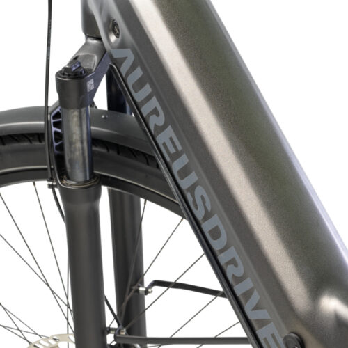 AureusDrive PowerDrive E-Bike tiefer Einstieg mit integriertem Akku und Kettenantrieb.